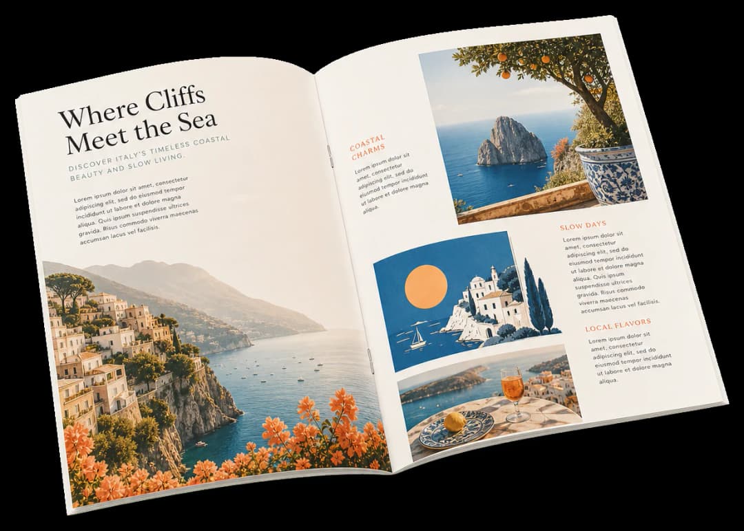Booklet print production example: Orders pages so a folded, center-stapled stack reads correctly.