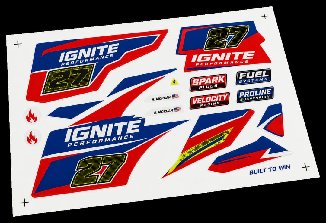 Cutter Marks print production example: Adds registration targets digital cutting tables read to find your cuts.