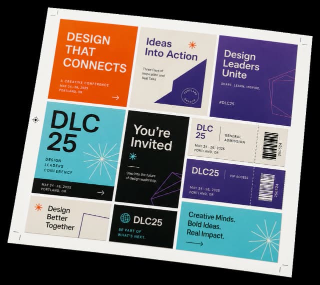 Custom Impose print production example created with PDF Press