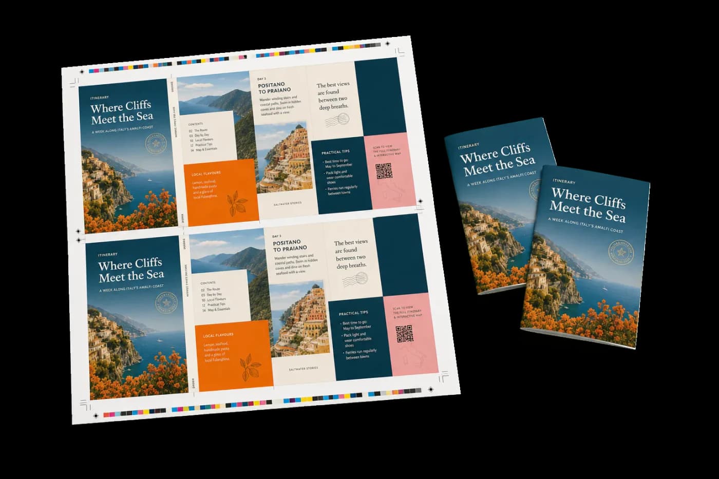 Booklet — Arranges pages into printer spreads so they read correctly after folding and binding.