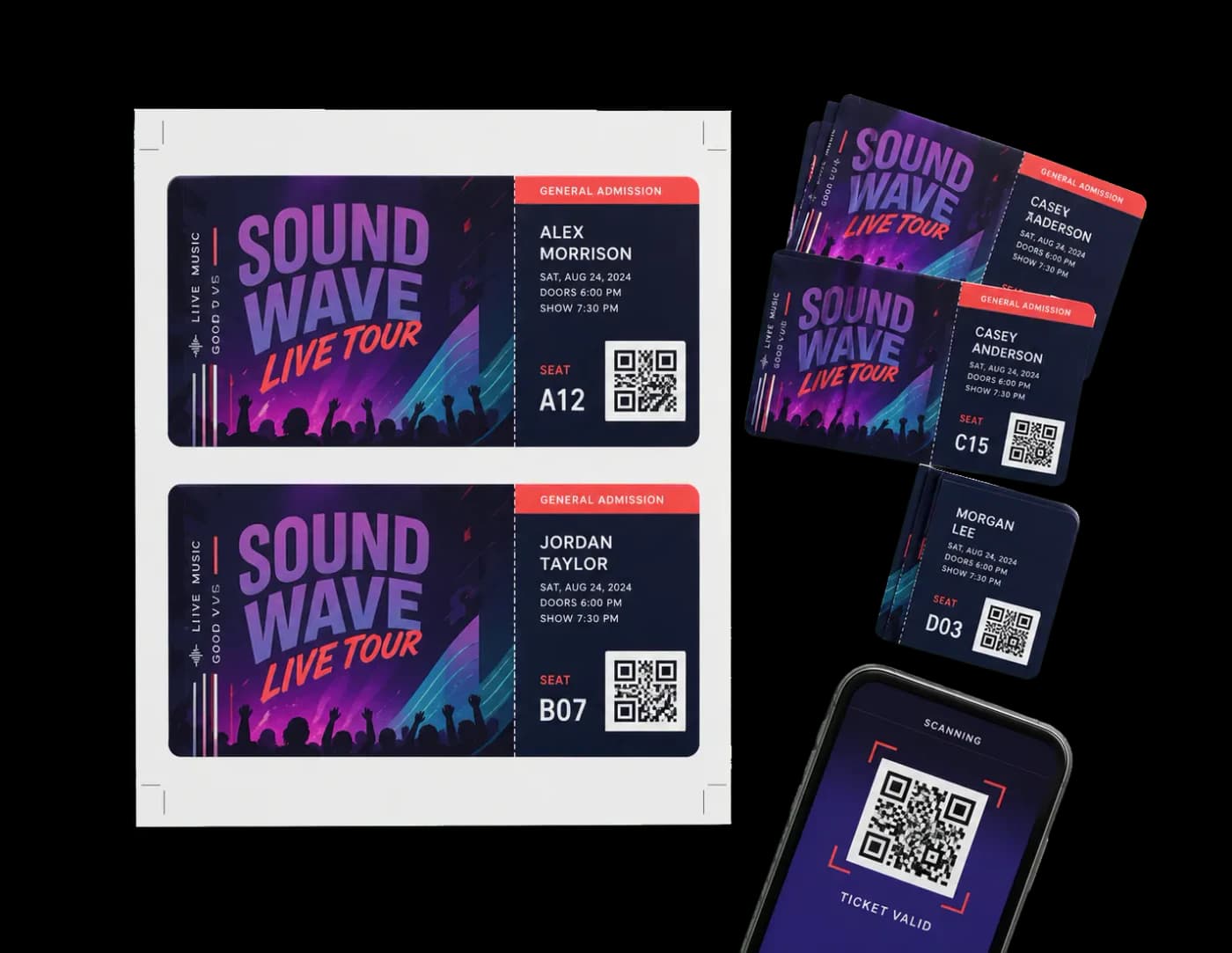 Barcode / QR — Adds QR codes, Code 128, DataMatrix, or EAN-13 barcodes to pages — with optional CSV/Excel variable data.