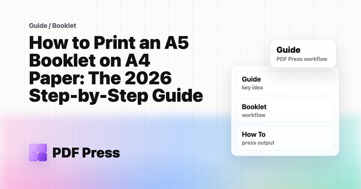 How to Print an A5 Booklet on A4 Paper: The 2026 Step-by-Step Guide cover illustration