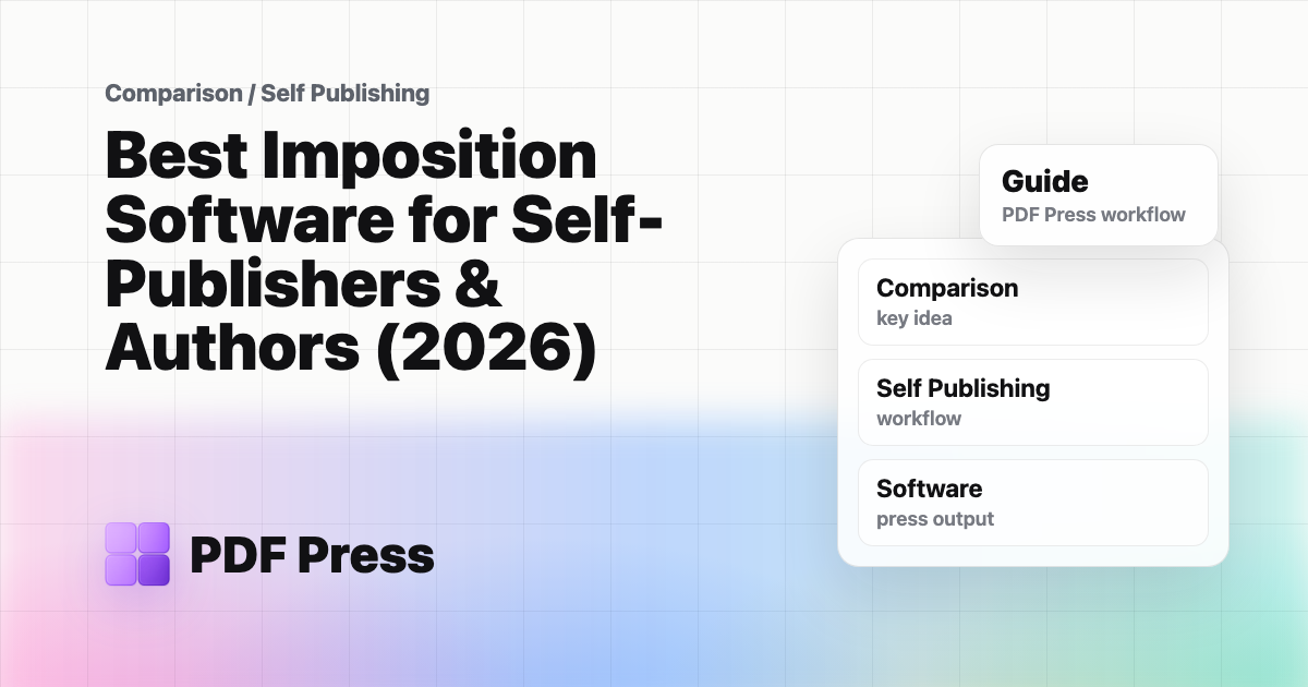 Best Imposition Software for Self-Publishers & Authors (2026) cover illustration