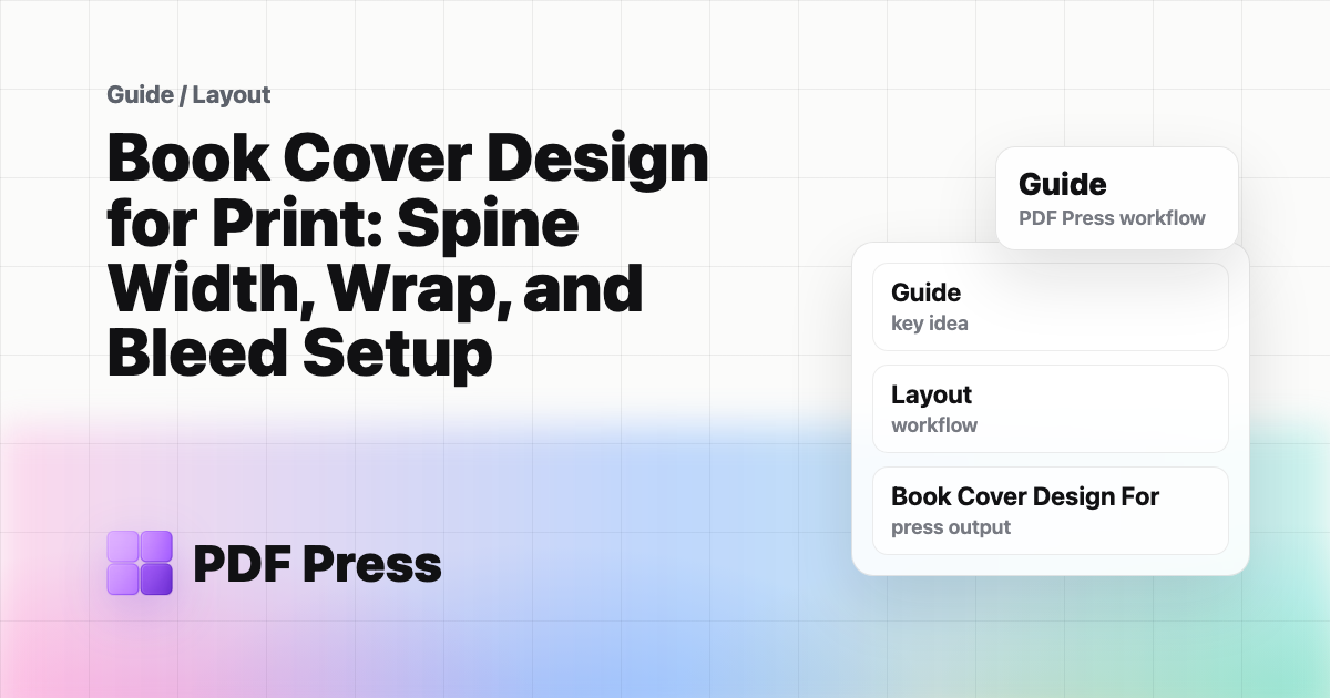 Book Cover Design for Print: Spine Width, Wrap, and Bleed Setup cover illustration