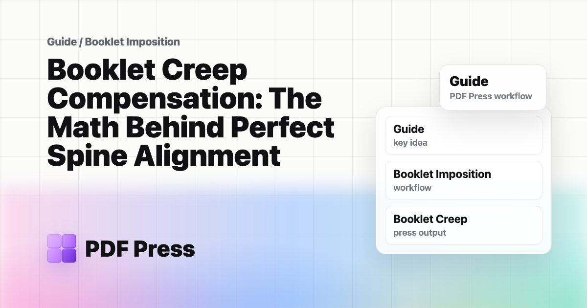 Booklet Creep Compensation: The Math Behind Perfect Spine Alignment cover illustration