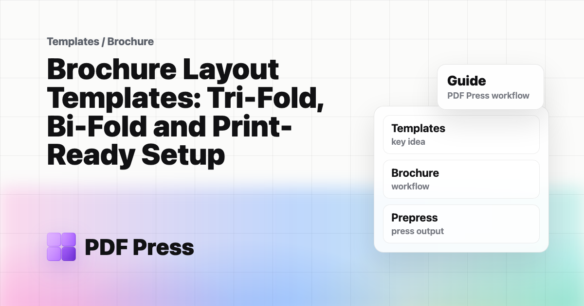 Brochure Layout Templates: Tri-Fold, Bi-Fold and Print-Ready Setup cover illustration