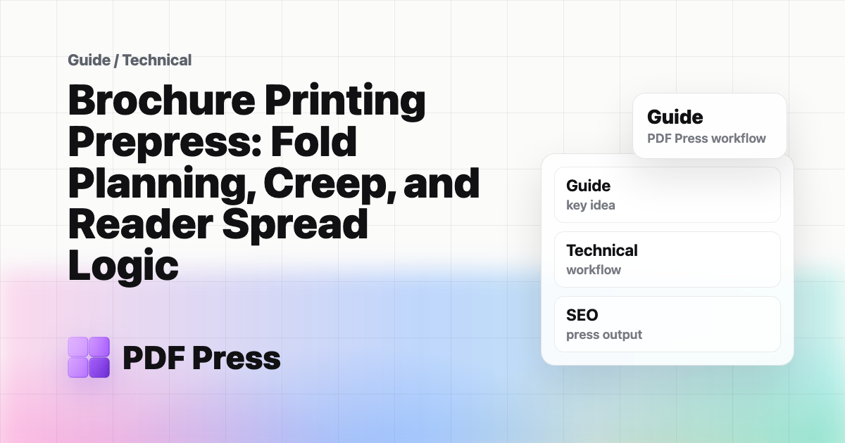 Brochure Printing Prepress: Fold Planning, Creep, and Reader Spread Logic cover illustration