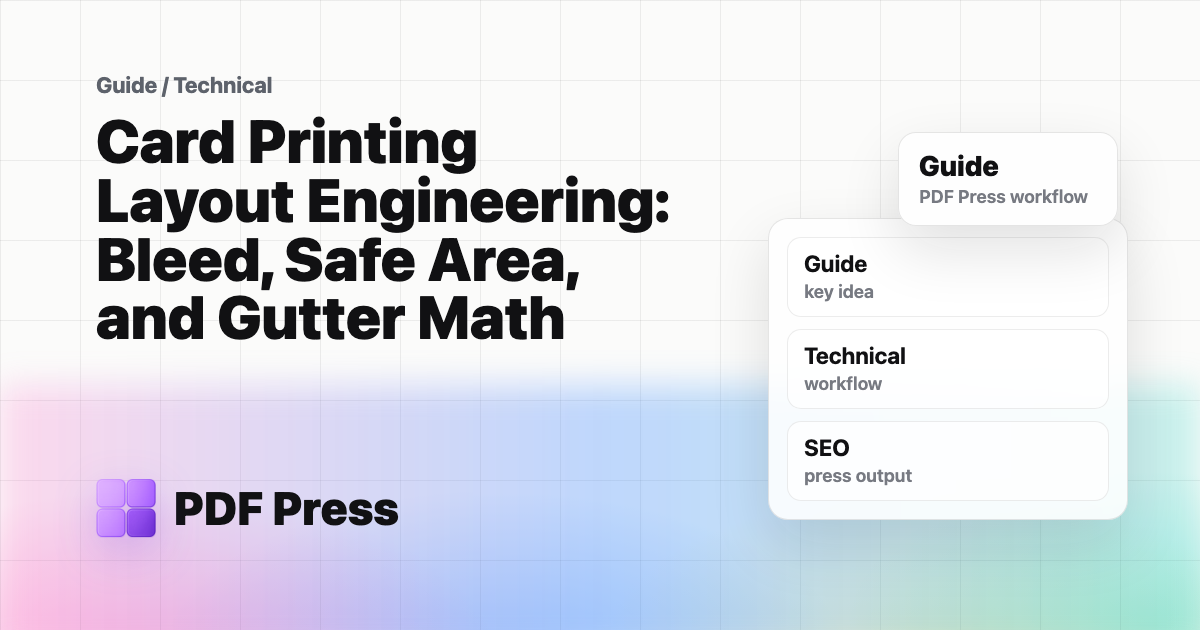 Card Printing Layout Engineering: Bleed, Safe Area, and Gutter Math cover illustration