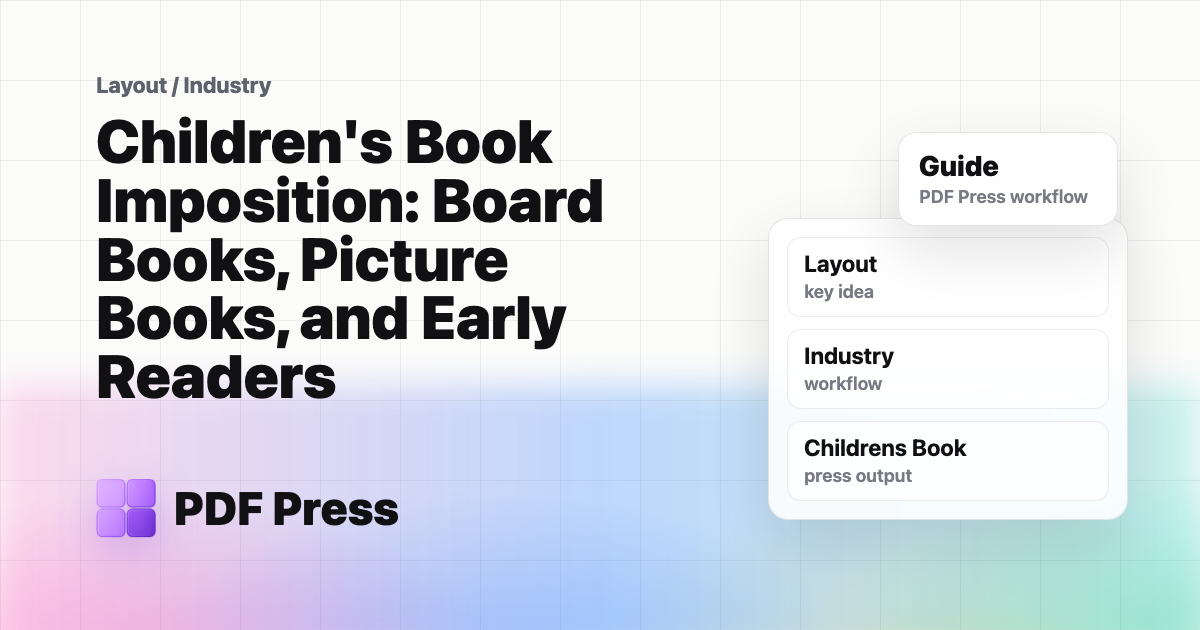 Children's Book Imposition: Board Books, Picture Books, and Early Readers cover illustration