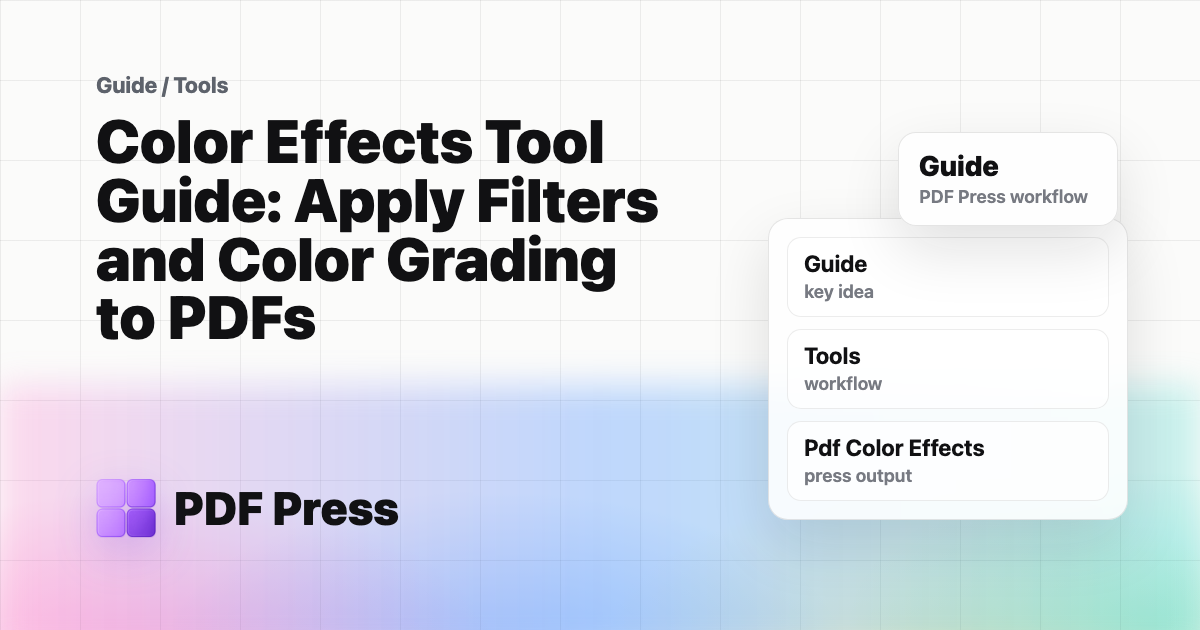 Color Effects Tool Guide: Apply Filters and Color Grading to PDFs cover illustration