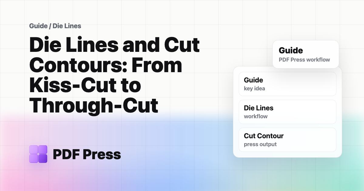 Die Lines and Cut Contours: From Kiss-Cut to Through-Cut cover illustration