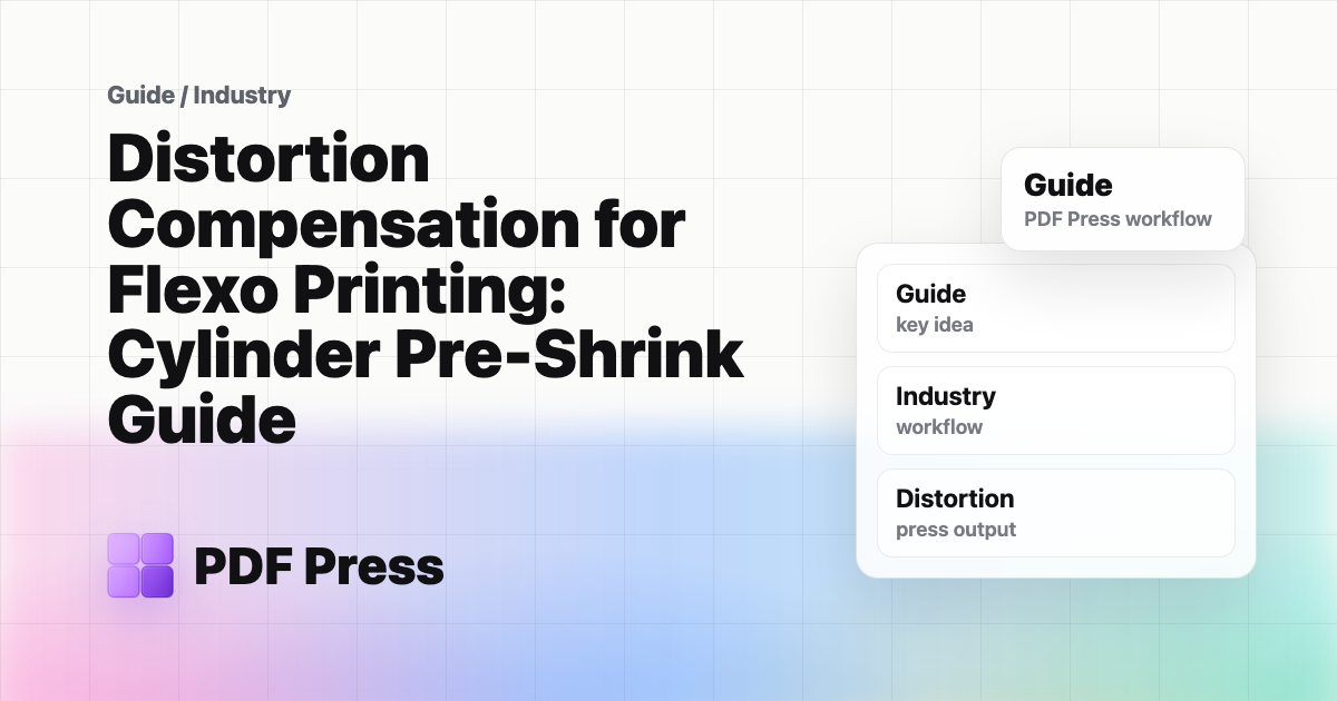 Distortion Compensation for Flexo Printing: Cylinder Pre-Shrink Guide — Master the science of flexo plate distortion (PDF Press guide cover illustration)