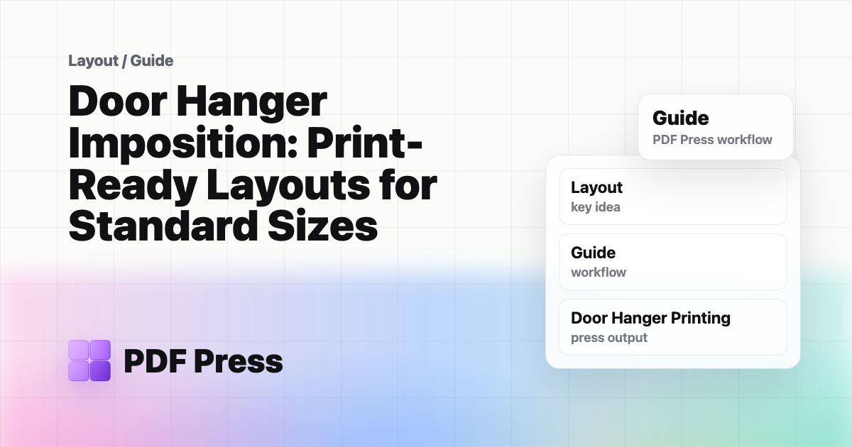 Door Hanger Imposition: Print-Ready Layouts for Standard Sizes cover illustration