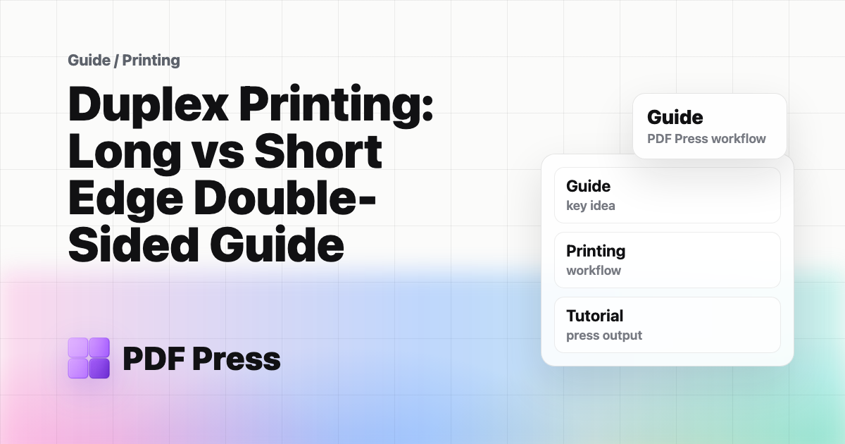 Duplex Printing: Long vs Short Edge Double-Sided Guide cover illustration
