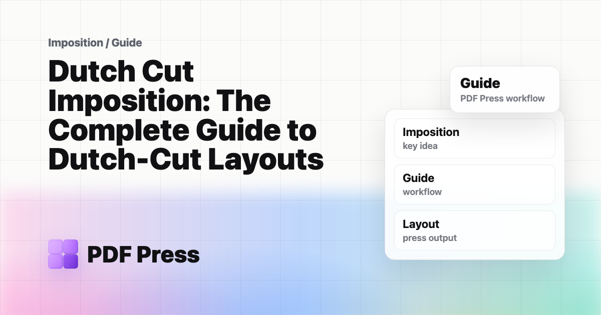 Dutch Cut Imposition: The Complete Guide to Dutch-Cut Layouts cover illustration