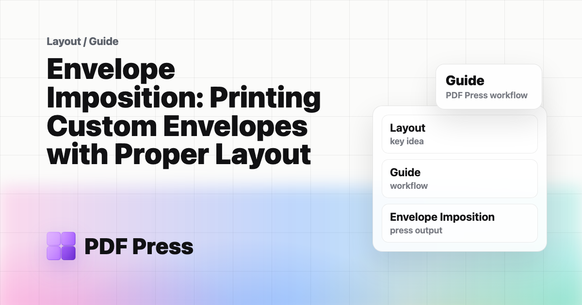 Envelope Imposition: Printing Custom Envelopes with Proper Layout cover illustration
