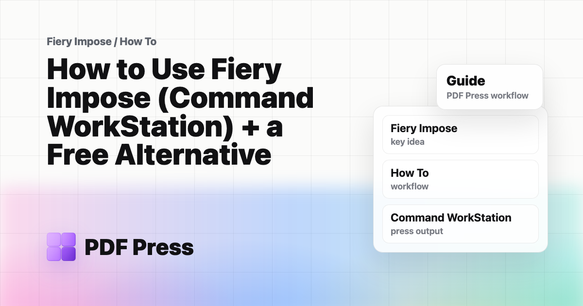 How to Use Fiery Impose (Command WorkStation) + a Free Alternative cover illustration
