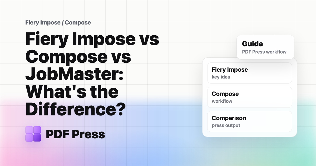 Fiery Impose vs Compose vs JobMaster: What's the Difference? cover illustration