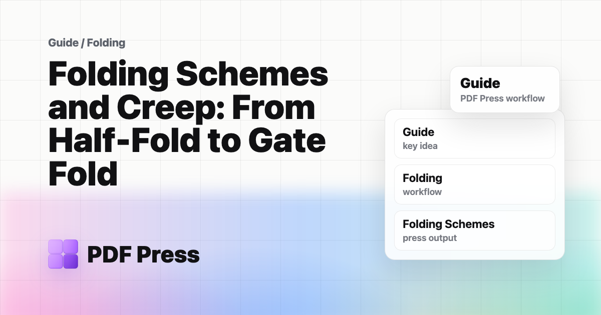 Folding Schemes and Creep: From Half-Fold to Gate Fold cover illustration