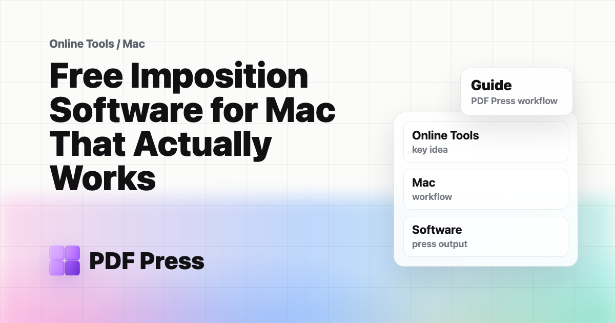 Free Imposition Software for Mac That Actually Works cover illustration