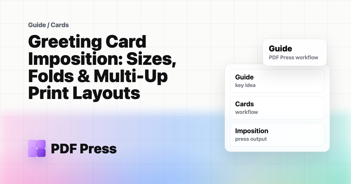 Greeting Card Imposition: Sizes, Folds & Multi-Up Print Layouts cover illustration