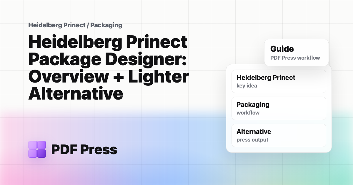 Heidelberg Prinect Package Designer: Overview + Lighter Alternative cover illustration