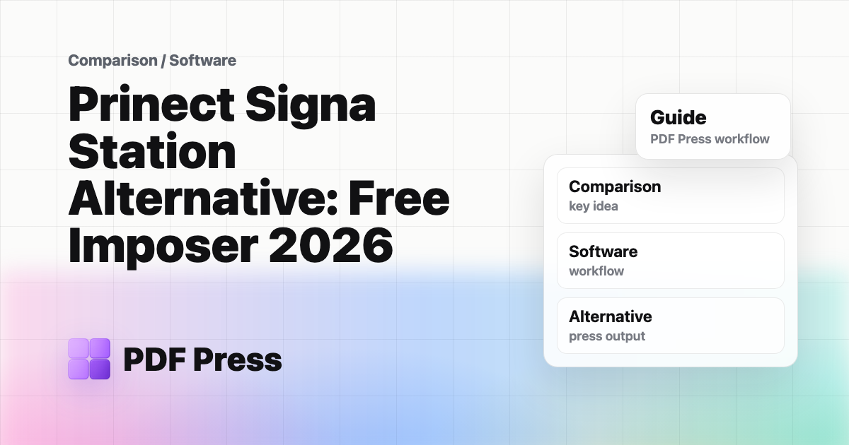 Prinect Signa Station Alternative: Free Imposer 2026 cover illustration