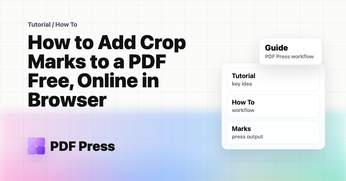 How to Add Crop Marks to a PDF Free, Online in Browser cover illustration