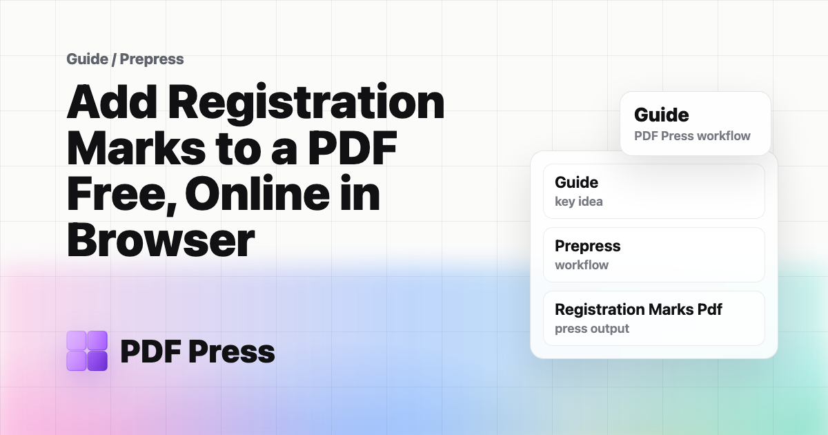 Add Registration Marks to a PDF Free, Online in Browser cover illustration