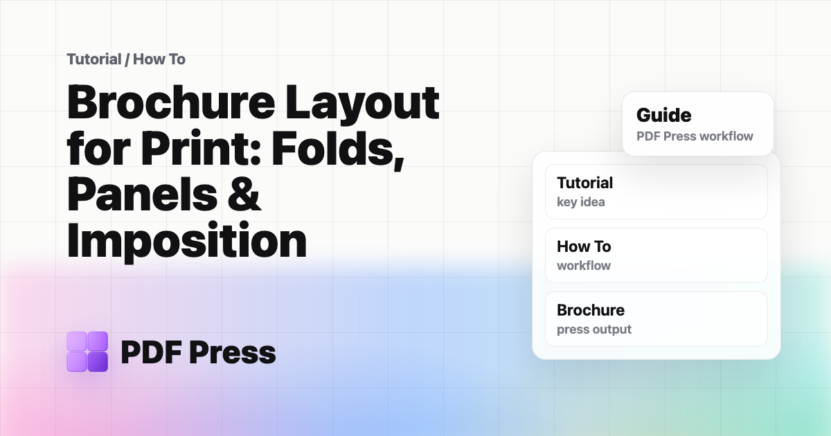 Brochure Layout for Print: Folds, Panels & Imposition cover illustration