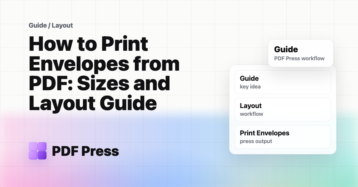 How to Print Envelopes from PDF: Sizes and Layout Guide cover illustration