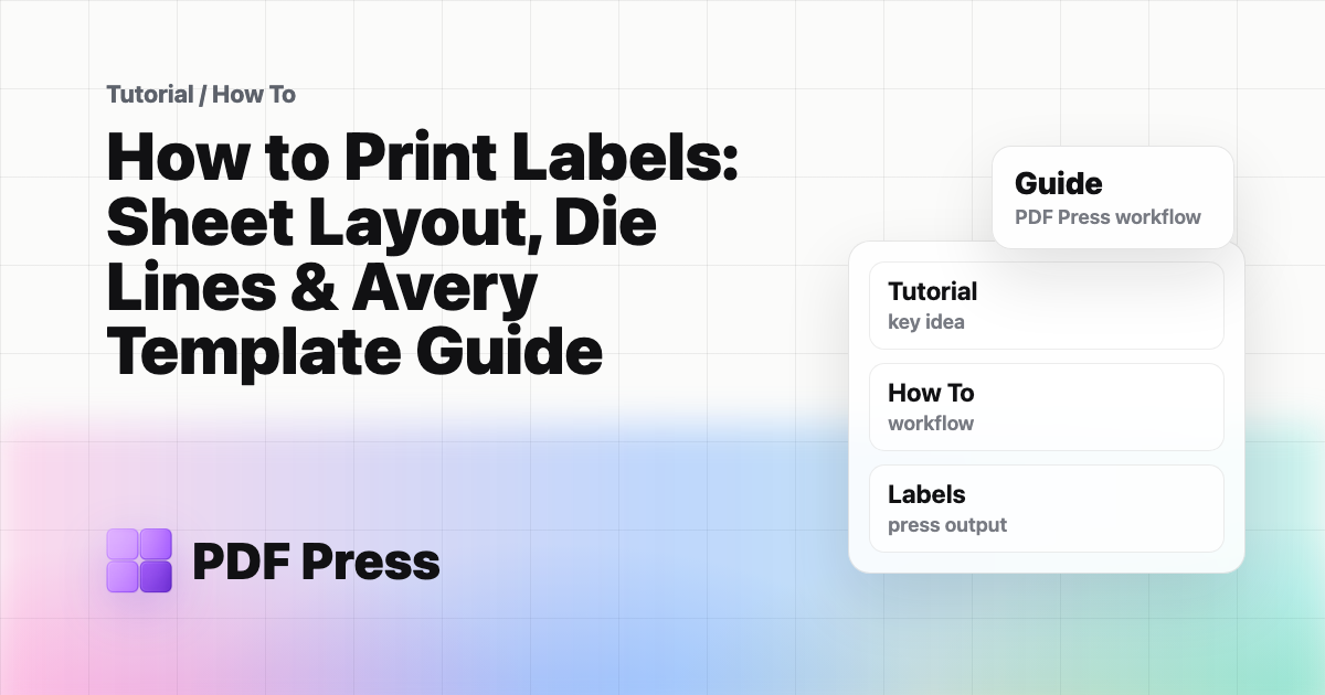 How to Print Labels: Sheet Layout, Die Lines & Avery Template Guide cover illustration