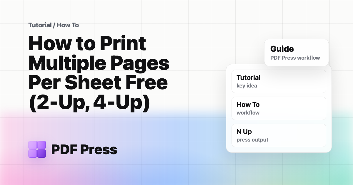 How to Print Multiple Pages Per Sheet Free (2-Up, 4-Up) cover illustration