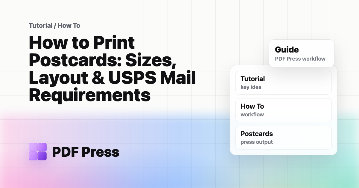 How to Print Postcards: Sizes, Layout & USPS Mail Requirements cover illustration