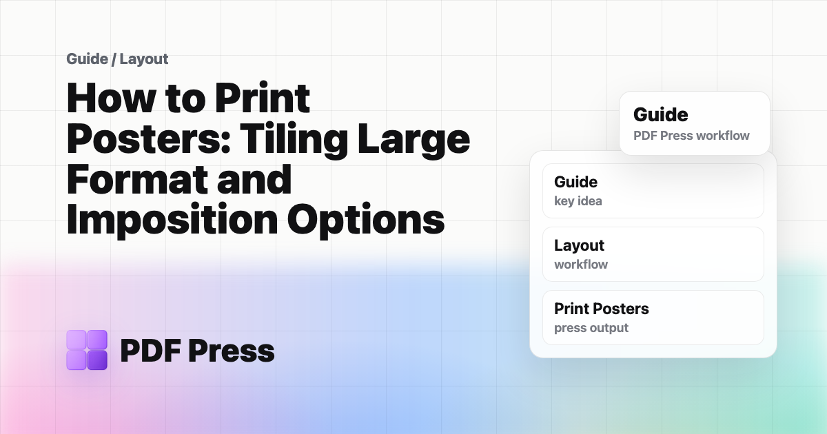 How to Print Posters: Tiling Large Format and Imposition Options cover illustration