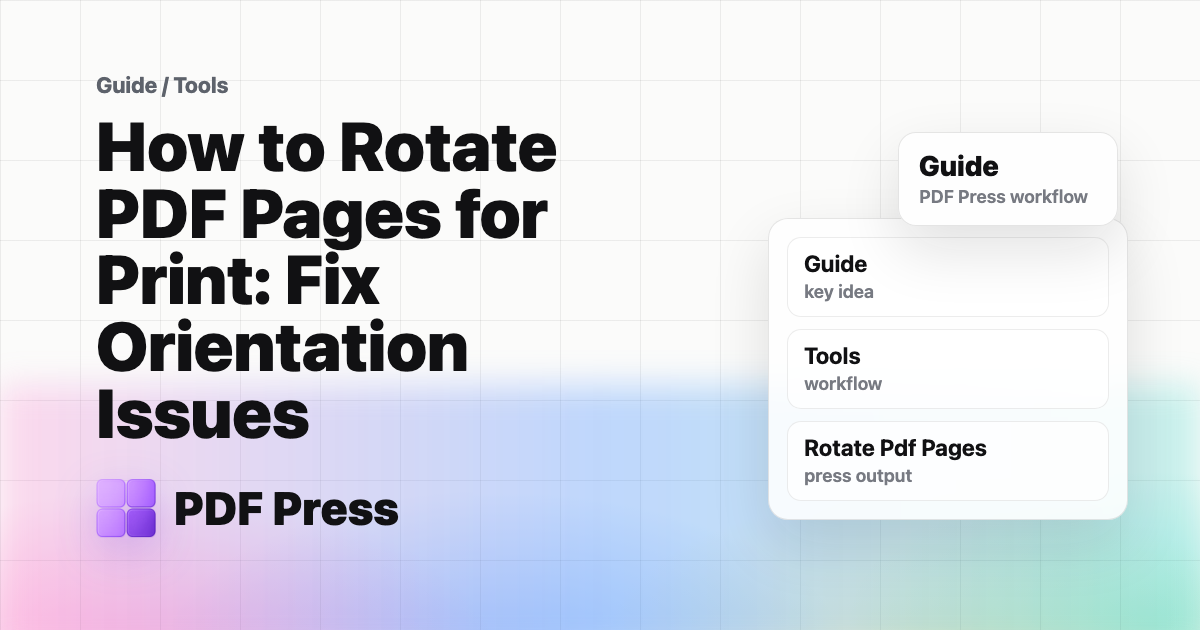 How to Rotate PDF Pages for Print: Fix Orientation Issues cover illustration