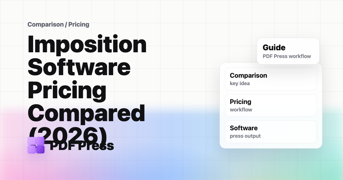Imposition Software Pricing Compared (2026) cover illustration