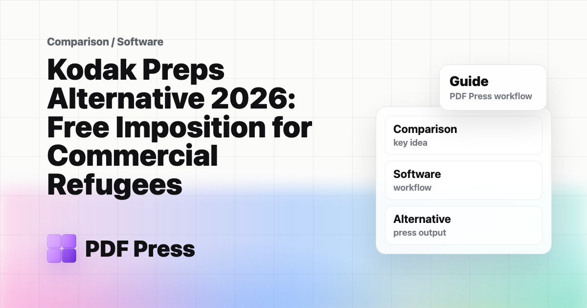 Kodak Preps Alternative 2026: Free Imposition for Commercial Refugees cover illustration