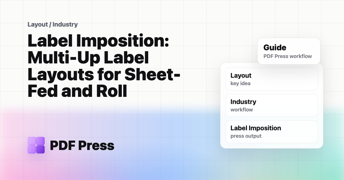Label Imposition: Multi-Up Label Layouts for Sheet-Fed and Roll cover illustration