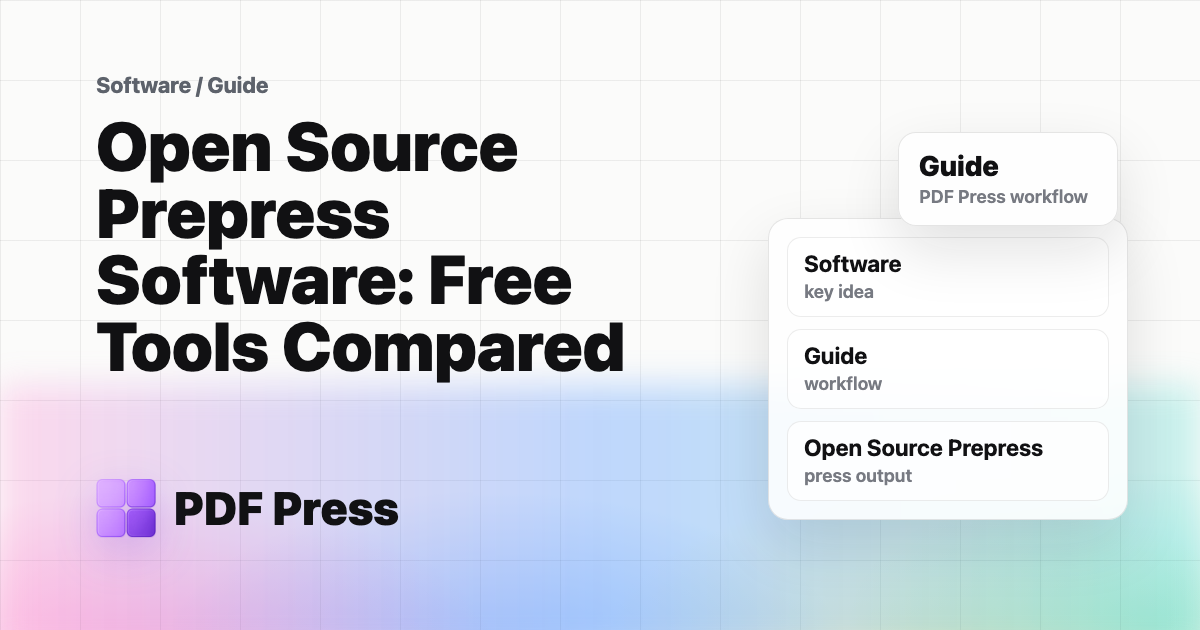 Open Source Prepress Software: Free Tools Compared cover illustration