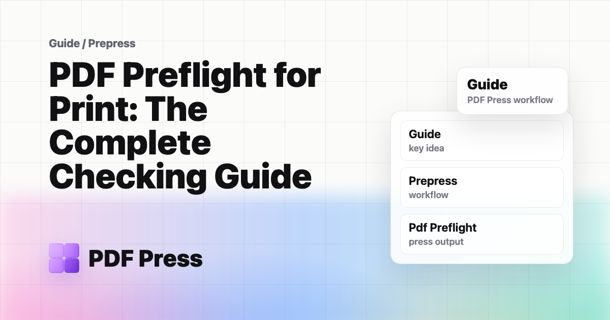 PDF Preflight for Print: The Complete Checking Guide cover illustration