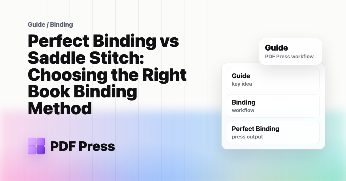 Perfect Binding vs Saddle Stitch: Choosing the Right Book Binding Method cover illustration