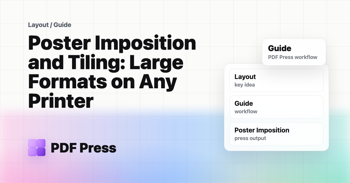 Poster Imposition and Tiling: Large Formats on Any Printer cover illustration