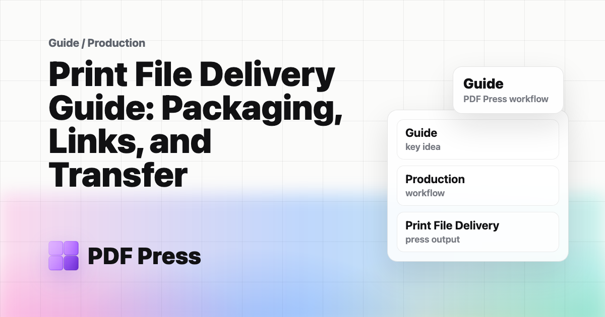 Print File Delivery Guide: Packaging, Links, and Transfer cover illustration