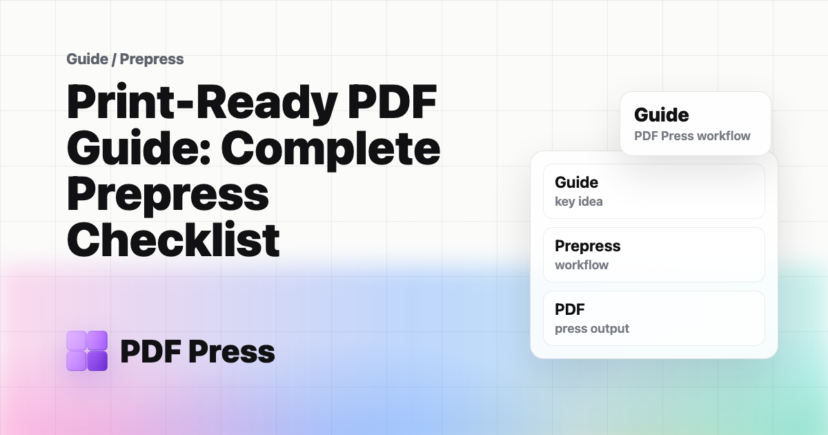 Print-Ready PDF Guide: Complete Prepress Checklist cover illustration