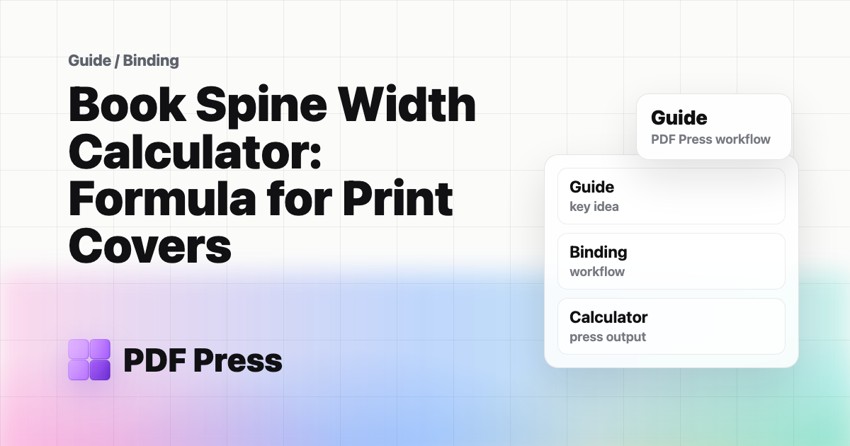 Book Spine Width Calculator: Formula for Print Covers cover illustration
