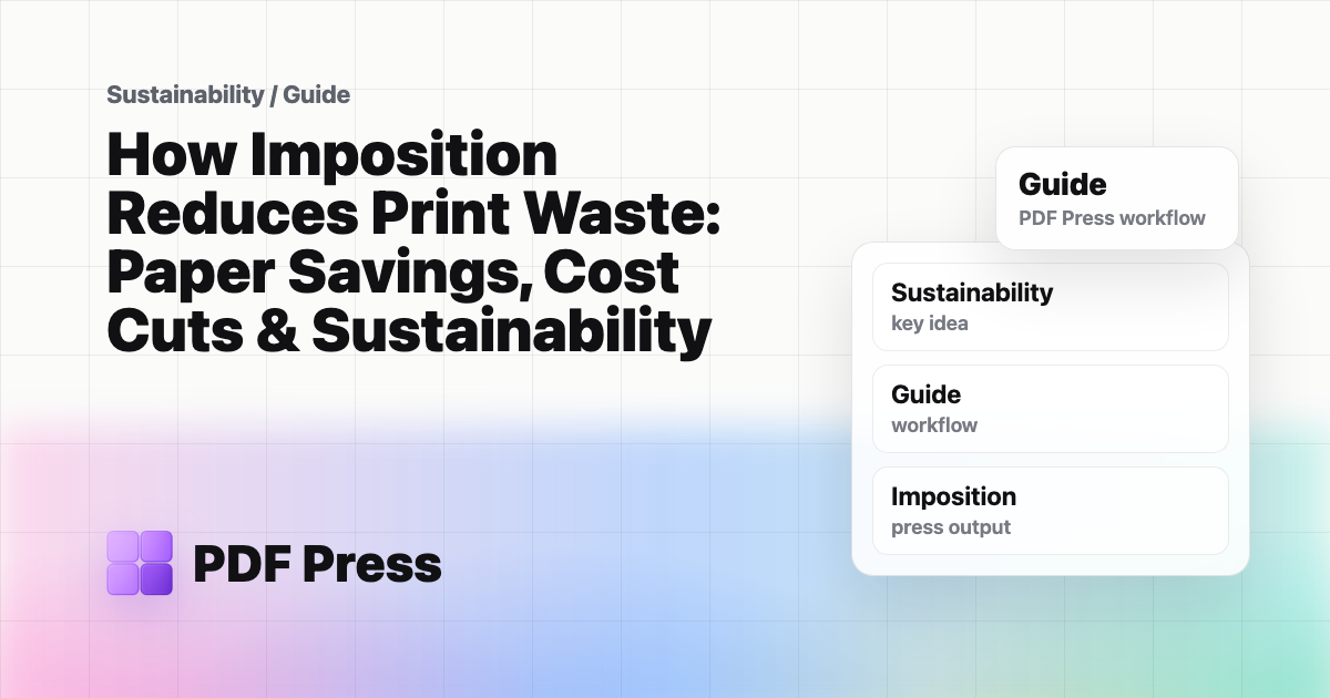 How Imposition Reduces Print Waste: Paper Savings, Cost Cuts & Sustainability cover illustration