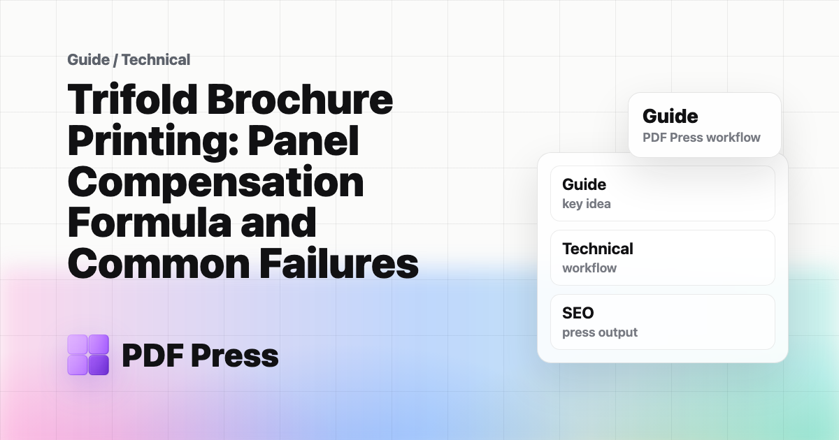 Trifold Brochure Printing: Panel Compensation Formula and Common Failures cover illustration