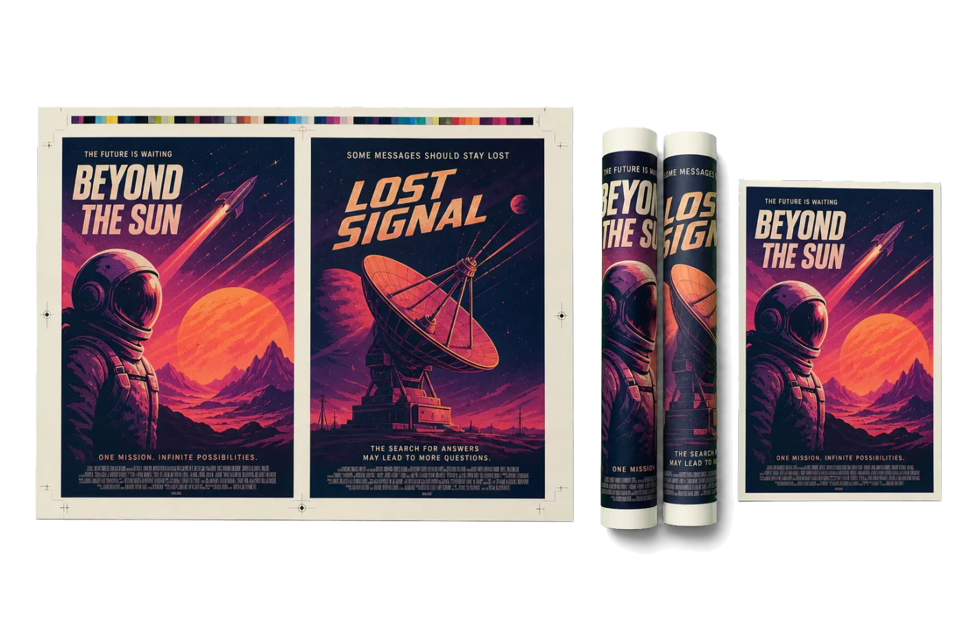 2-Up Movie Posters (27×40") print example
