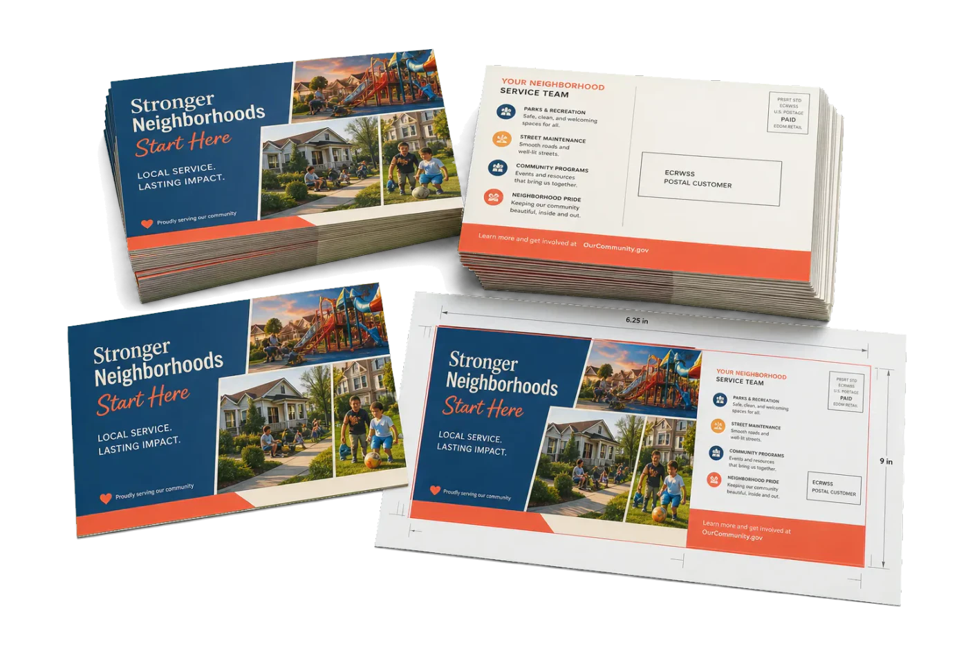 EDDM Postcard (6.25×9") realistic print production example
